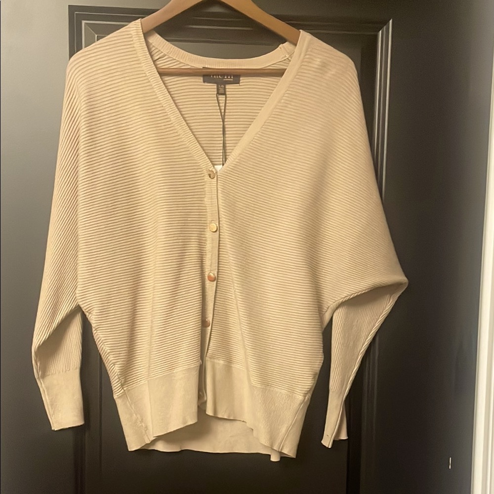 NWT.  sand/tan cardigan